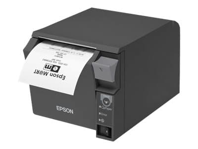 Epson TM T70II - Kvittoskrivare - termisk linje - Rulle (8 cm) - 180 dpi - upp till 250 mm/sek - USB 2.0, seriell - kniv - mörkgrå