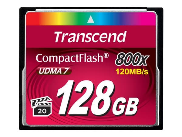 Transcend - Flashminnekort - 128 GB - 800x - CompactFlash