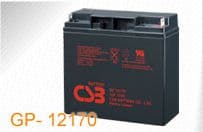 CSB GP12170, Forseglet blysyre (VRLA), 12 V, Sort, 17000 mAh, ISO 9001, ISO 14001, 5,5 kg