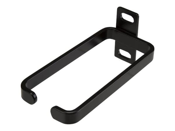 StarTech.com 1U Vertical 1.8 x 3.9in Server Rack Cable Management D-Ring Hook w/ Flexible Opening - Network Rack-Mount Cord Organizer Ring (CMHOOK1UN