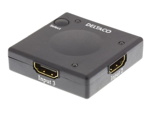 DELTACO HDMI-7002 - Video/audio switch - 3 x HDMI - stasjonær