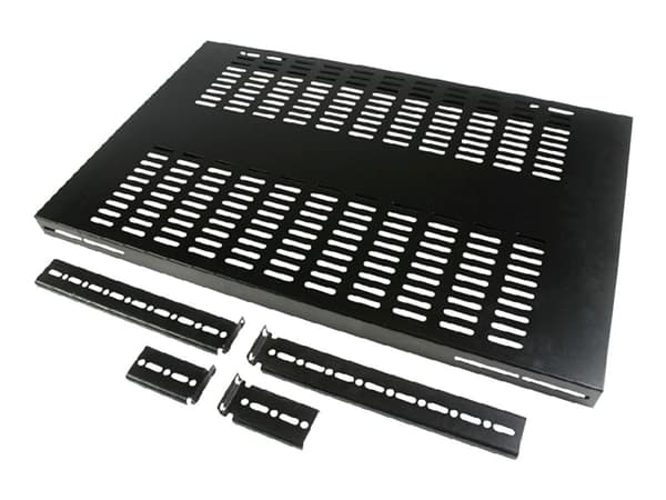 StarTech.com 1U Adjustable Vented Server Rack Mount Shelf - 175lbs - 19.5 to 38in Deep Universal Tray for 19" AV/ Network Equipment Rack (ADJSHELF) -