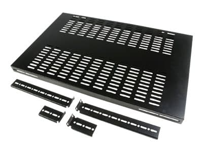 StarTech.com 1U Adjustable Vented Server Rack Mount Shelf - 175lbs - 19.5 to 38in Deep Universal Tray for 19" AV/ Network Equipment Rack (ADJSHELF) -
