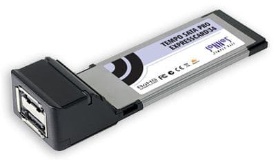 Sonnet TEMPO SATA PRO EXPRESSCARD/34, PCIe, eSATA, Musta, Hopea, 1600 Mbit/s, Mac OS X Windows 7/Vista/XP