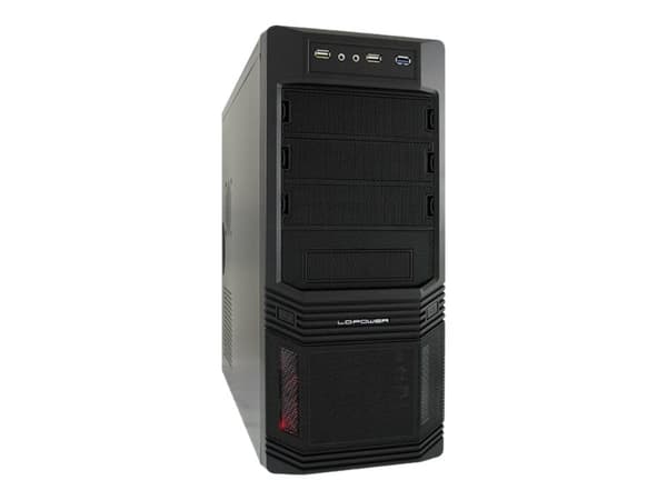 LC Power Pro-Line PRO-925B - Tower - ATX - ingen strømforsyning - svart, maskesvart - USB/lyd