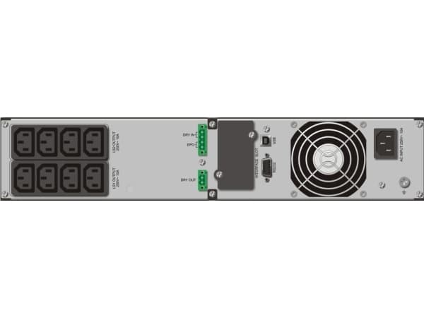 PowerWalker VFI 1000RT LCD, Dobbeltkonvertering (Online), 1 kVA, 900 W, 120 V, 276 V, 45/66 Hz
