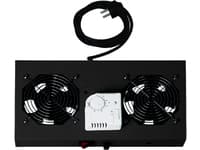 DIGITUS Professional Line DN-19 FAN-2-WM-T-SW - Systemviftebrett - med 2 kjølevifter, termostat - svart, RAL 9005 - 19"