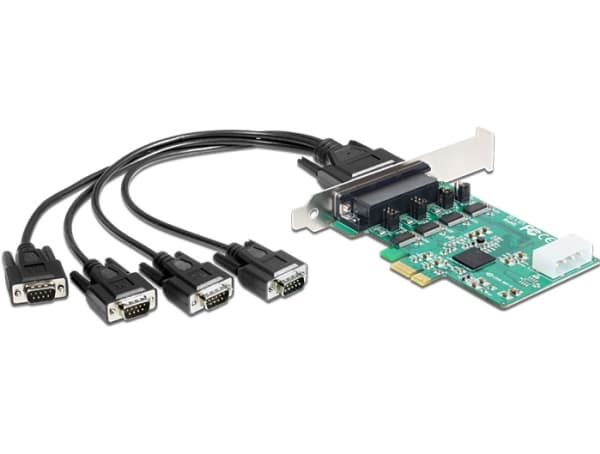 Delock PCI Express Card > 4 x Serial RS-232 - Seriell adapter - PCIe - RS-232 x 4