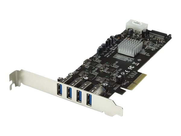 StarTech.com 4 Port USB 3.0 PCIe Card w/ 4 Dedicated Channels - UASP - USB 3.0 PCI Express Card Adapter - USB-adapter - PCIe x4 - USB 3.0 x 4 - for P Sort