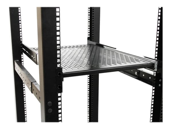 StarTech.com Server Rack Shelf - 2U - 20 to 30in Adjustable Mounting Depth - Vented - Server Rack Cabinet Shelf - 24in Deep - Hylla för rack - 1U - 1
