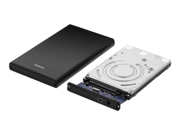 DELTACO MAP-GD28U3 - Lagringspakke - 2,5" - SATA 6Gb/s - USB 3.0 - svart