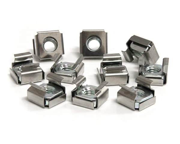 StarTech.com 50 Pkg M6 Cage Nuts for Server Rack Cabinet - Rack nuts (pack of 50) - CABCAGENUTS6 - Blokkeringsmutre for stativ (en pakke 50) - for P/