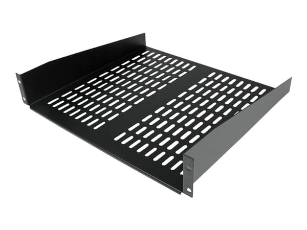 StarTech.com 2U serverrackhylla - Universell ventilerad fribärande serverhylla med rackfäste för 19-tums nätverksutrustning i rack och skåp - Kraftig