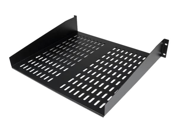StarTech.com 2U serverrackhylla - Universell ventilerad fribärande serverhylla med rackfäste för 19-tums nätverksutrustning i rack och skåp - Kraftig