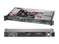 Supermicro SC505 203B - Rackmonterbar 1U - mini-ITX - ikke-driftsutskiftbar 200 watt - svart - for IoT SuperServer 510D-10C-FN6P