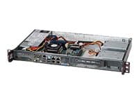 Supermicro SC505 203B - Rackmonterbar 1U - mini-ITX - ikke-driftsutskiftbar 200 watt - svart - for IoT SuperServer 510D-10C-FN6P