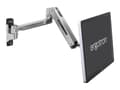 Miniatyrbild 4 av 5: Ergotron LX HD - Monteringssats (förlängningsadapter, VSA-adapter, sit-stand-arm, fästbas för vägg) - för LCD-display - polerat aluminium - skärmstor