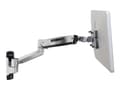 Miniatyrbild 5 av 5: Ergotron LX HD - Monteringssats (förlängningsadapter, VSA-adapter, sit-stand-arm, fästbas för vägg) - för LCD-display - polerat aluminium - skärmstor
