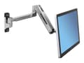 Miniatyrbild 2 av 5: Ergotron LX HD - Monteringssats (förlängningsadapter, VSA-adapter, sit-stand-arm, fästbas för vägg) - för LCD-display - polerat aluminium - skärmstor