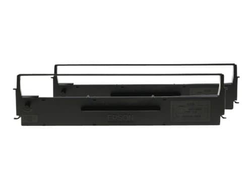Epson SIDM Black Ribbon Cartridge for LQ-350/300+/300+II, Dualpack (C13S015646)