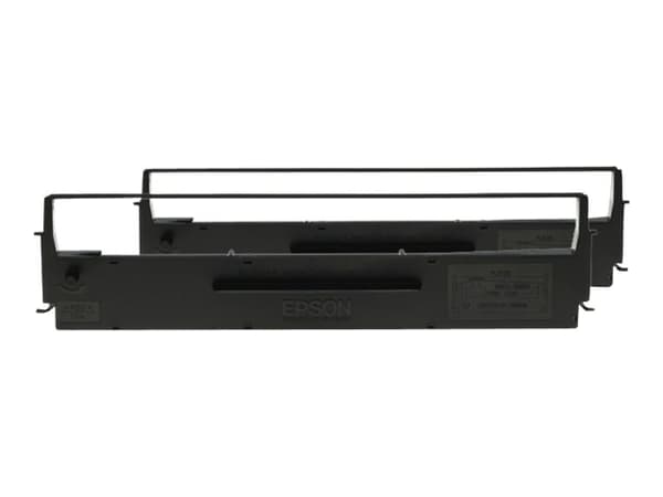Epson SIDM Black Ribbon Cartridge for LQ-350/300+/300+II, Dualpack (C13S015646)