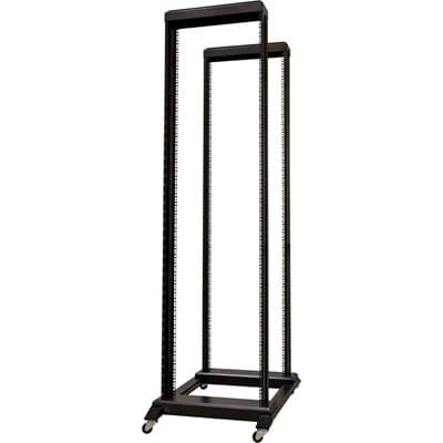 19" floor stand on wheels, 42U, 600x800mm, unmounted, black
