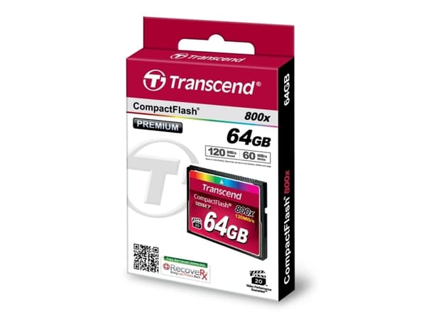 Transcend - Flashminnekort - 64 GB - 800x - CompactFlash