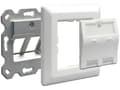 Miniatyrbilde 3 av 5: Delock Keystone Wall Outlet - Overflatemonteringsboks for nettverk - hvit, RAL 9010 - 2 porter