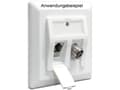 Miniatyrbilde 4 av 5: Delock Keystone Wall Outlet - Overflatemonteringsboks for nettverk - hvit, RAL 9010 - 2 porter