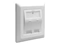 Miniatyrbilde 1 av 5: Delock Keystone Wall Outlet - Overflatemonteringsboks for nettverk - hvit, RAL 9010 - 2 porter