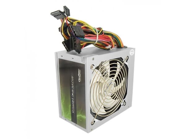 Qoltec SilentLine - Strømforsyning (intern) - ATX12V - 350 watt - PFC - grå