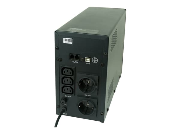 EnerGenie EG-UPS-034 - UPS - AC 220 V - 900 Watt - 1500 VA 8 At - USB - lähtöliittimet: 5 - musta
