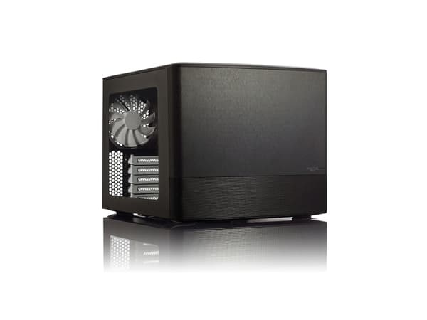 Fractal Design Node 804 - Tower - mikro ATX - sidepanel med vindu - ingen strømforsyning - børstet aluminiumssvart - USB/lyd