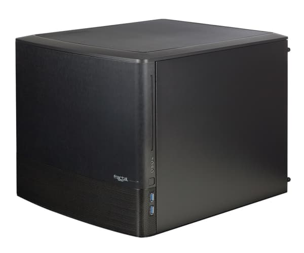 Fractal Design Node 804 - Tower - mikro ATX - sidepanel med vindu - ingen strømforsyning - børstet aluminiumssvart - USB/lyd
