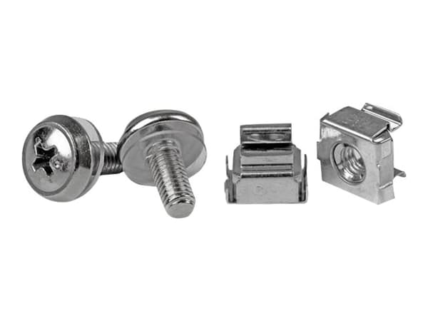 StarTech.com M5 Mounting Screws and Cage Nuts for Server Rack Cabinet - Pack of 50 Server Rack Screws (CABSCREWM5) - Skruer og muttere til rack (en p