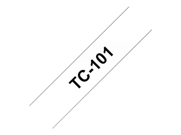 Brother - Svart, transparent - Rulle (1,2 cm x 7,7 m) 1 stk band för skrivare - för P-Touch PT-15, PT-20, PT-2000, PT-3000, PT-500, PT-5000, PT-6, PT