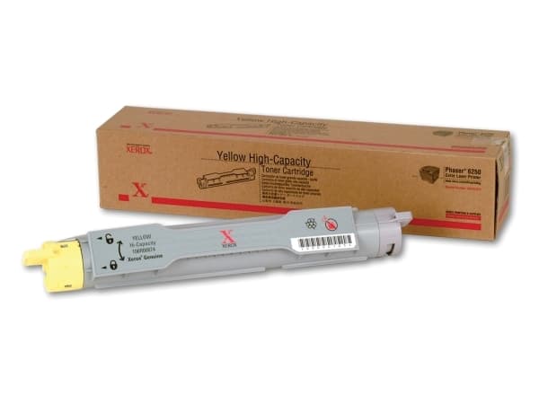 Xerox Phaser 6250 - Høykapasitets - gul - original - tonerpatron - for Phaser 6250, 6250B, 6250DNM, 6250DP, 6250DT, 6250DX, 6250N