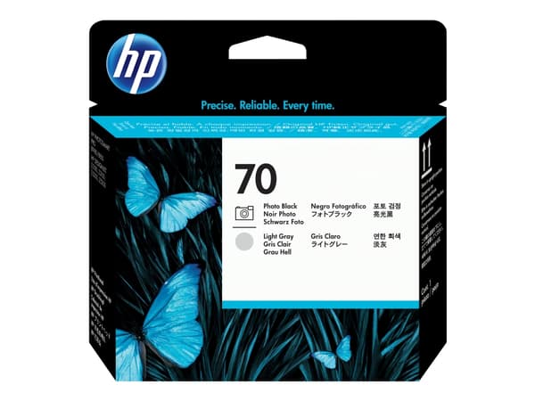 HP 70, HP DesignJet Z2100, Z3100 and Z3200 Photo Printer series, Mustesuihku, Valokuva musta, Vaaleanharmaa, C9407A, Singapore, 143 mm