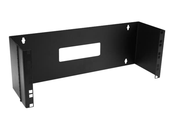 StarTech.com 4U Hinged Wall Mount Patch Panel Bracket - 6 inch Deep - 19" Patch Panel Swing Rack for Shallow Network Equipment- 33lbs (WALLMOUNTH4) -