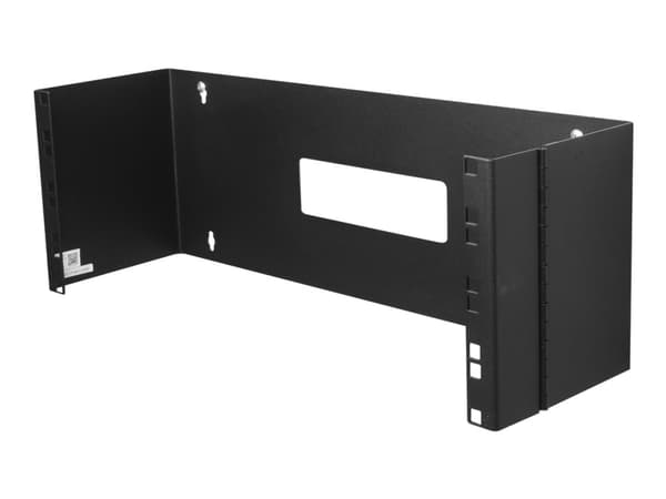 StarTech.com 4U Hinged Wall Mount Patch Panel Bracket - 6 inch Deep - 19" Patch Panel Swing Rack for Shallow Network Equipment- 33lbs (WALLMOUNTH4) -