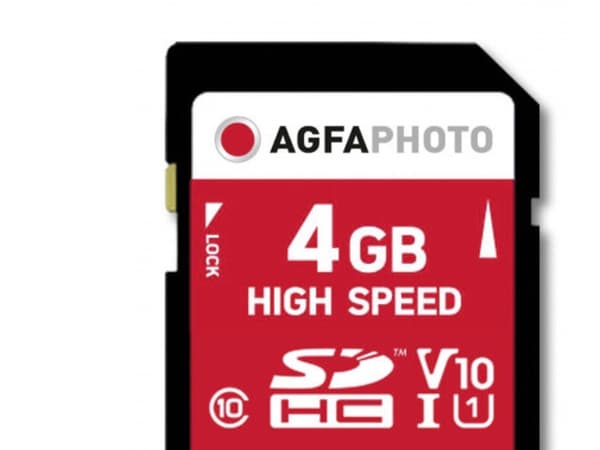 AgfaPhoto SDHC Card 4GB High Speed Class 10 UHS I U1 V10