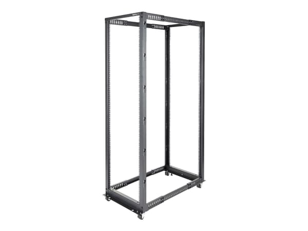 StarTech.com 42U 19" Open Frame Server Rack, 4 Post Adjustable Depth 23-41" Mobile, Free Standing Rolling Network/Computer Equipment Data Rack, Dell