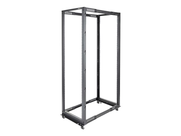 StarTech.com 42U 19" Open Frame Server Rack, 4 Post Adjustable Depth 23-41" Mobile, Free Standing Rolling Network/Computer Equipment Data Rack, Dell