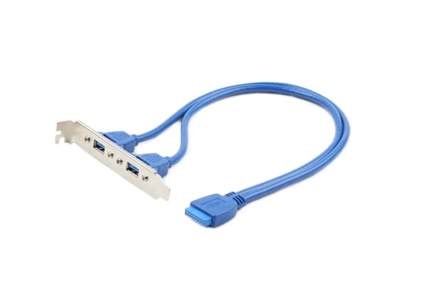 Cablexpert - USB-panel - 20-stifts USB 3.0 överdel (hona) till USB typ A (hona) - 45 cm