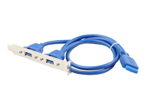 Cablexpert - USB-panel - 20-stifts USB 3.0 överdel (hona) till USB typ A (hona) - 45 cm