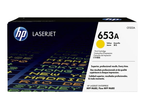 HP 653A, alkuperäinen keltainen LaserJet-värikasetti, 16500 sivua, Keltainen, 1 kpl