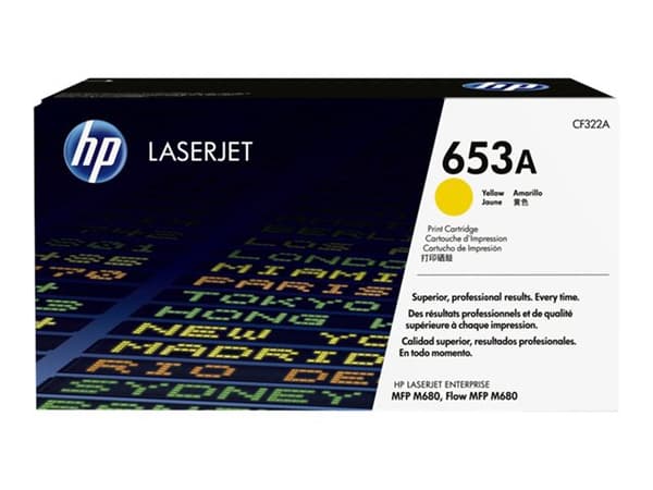 HP 653A, alkuperäinen keltainen LaserJet-värikasetti, 16500 sivua, Keltainen, 1 kpl