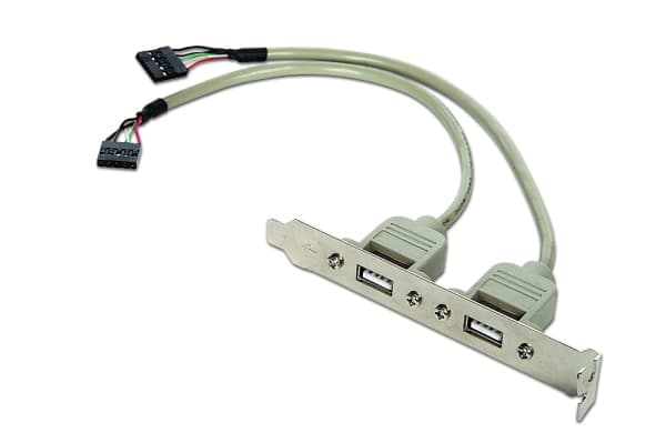 Gembird CC-USB-RECEPTACLE - USB-panel - 5 pin i linje (hunn) til USB (hunn) - 25 cm