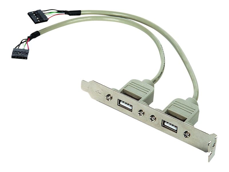 Gembird CC-USB-RECEPTACLE - USB-panel - 5 pin ingång (hona) till USB (hona) - 25 cm