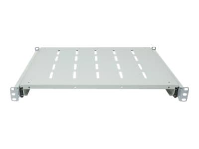 Intellinet 19" Sliding Shelf, 1U, For 600 to 800mm Depth Cabinets & Racks, shelf depth 350mm, Grey - Rack-hylle - grå, RAL 7035 - 1U - 19"